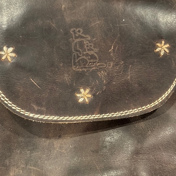 Brown leather mini backpack - Picture 2 of 7